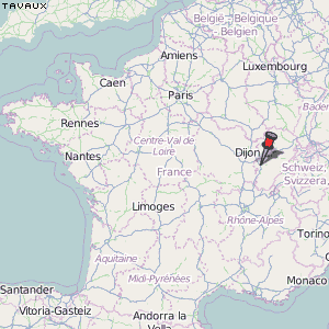 Tavaux Karte Frankreich