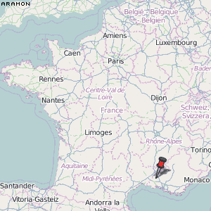 Aramon Karte Frankreich