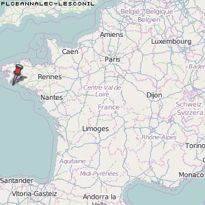 Plobannalec-Lesconil Karte Frankreich