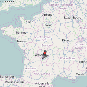Lubersac Karte Frankreich