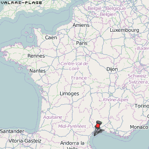 Valras-Plage Karte Frankreich