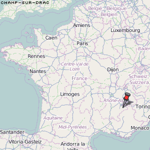 Champ-sur-Drac Karte Frankreich