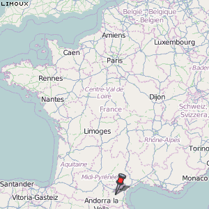 Limoux Karte Frankreich