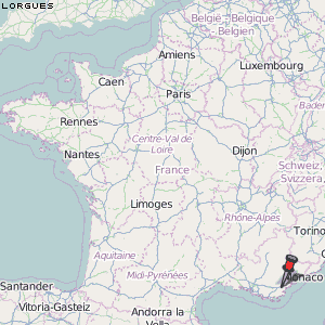 Lorgues Karte Frankreich