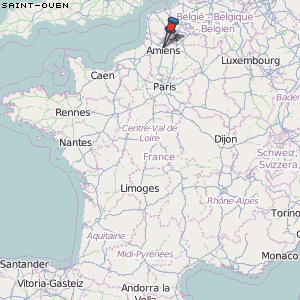 Saint-Ouen Karte Frankreich