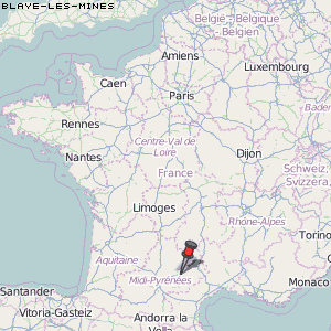Blaye-les-Mines Karte Frankreich