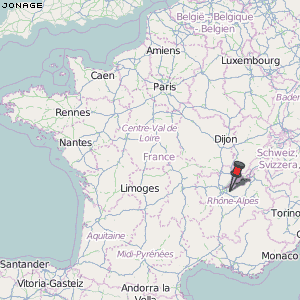 Jonage Karte Frankreich