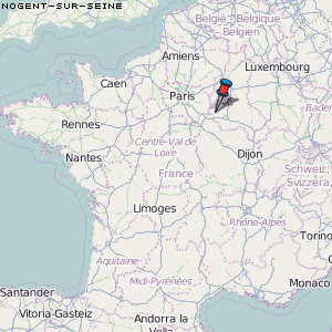 Nogent-sur-Seine Karte Frankreich