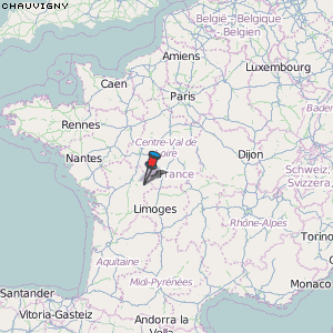 Chauvigny Karte Frankreich