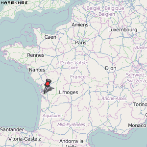 Marennes Karte Frankreich