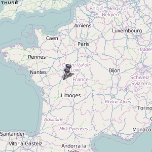 Thuré Karte Frankreich