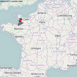 Miniac-Morvan Karte Frankreich