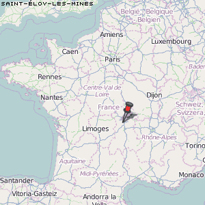 Saint-Éloy-les-Mines Karte Frankreich