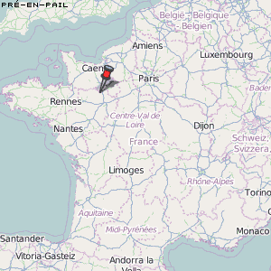 Pré-en-Pail Karte Frankreich