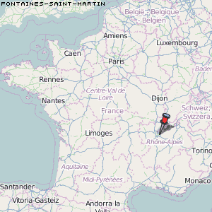 Fontaines-Saint-Martin Karte Frankreich