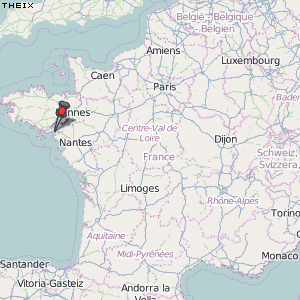 Theix Karte Frankreich