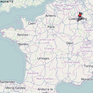 Aumetz Karte Frankreich