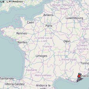 Le Lavandou Karte Frankreich