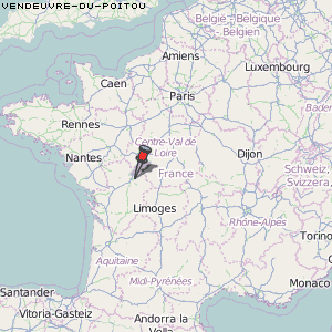 Vendeuvre-du-Poitou Karte Frankreich