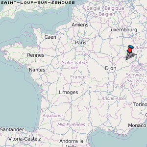 Saint-Loup-sur-Semouse Karte Frankreich