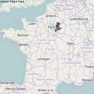 Chartrettes Karte Frankreich