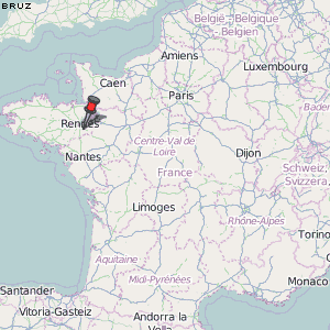Bruz Karte Frankreich