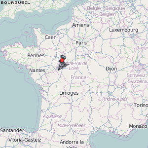 Bourgueil Karte Frankreich