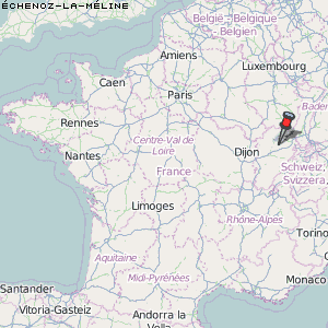 Échenoz-la-Méline Karte Frankreich