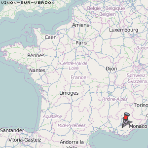 Vinon-sur-Verdon Karte Frankreich
