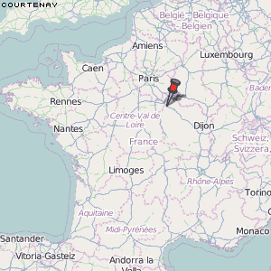 Courtenay Karte Frankreich