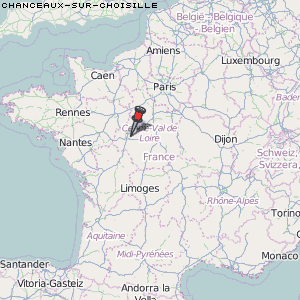 Chanceaux-sur-Choisille Karte Frankreich