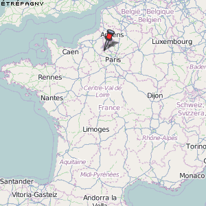 Étrépagny Karte Frankreich