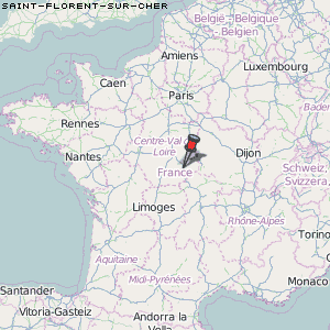 Saint-Florent-sur-Cher Karte Frankreich
