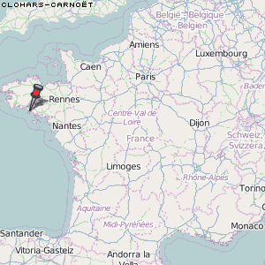Clohars-Carnoët Karte Frankreich
