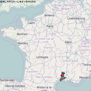 Balaruc-les-Bains Karte Frankreich