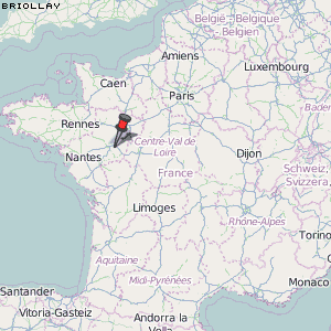 Briollay Karte Frankreich