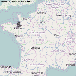 Saint-Méen-le-Grand Karte Frankreich
