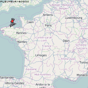 Pleumeur-Bodou Karte Frankreich