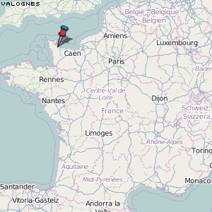 Valognes Karte Frankreich