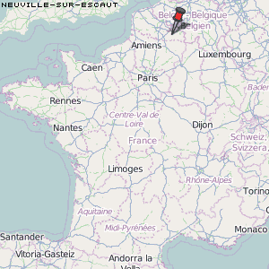 Neuville-sur-Escaut Karte Frankreich