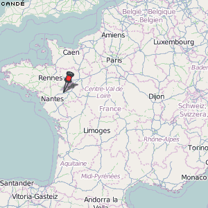 Candé Karte Frankreich