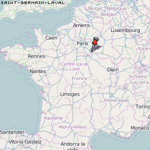 Saint-Germain-Laval Karte Frankreich