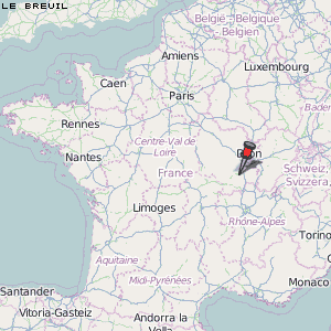 Le Breuil Karte Frankreich