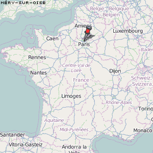 Méry-sur-Oise Karte Frankreich