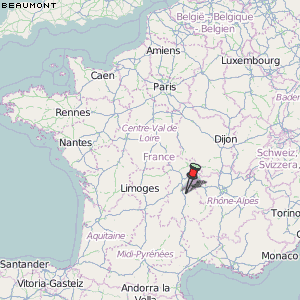 Beaumont Karte Frankreich