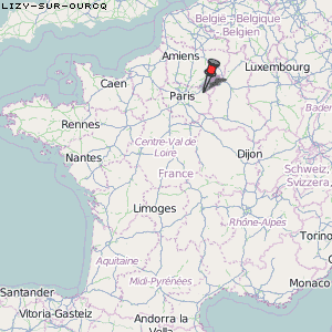 Lizy-sur-Ourcq Karte Frankreich
