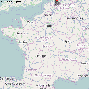 Bousbecque Karte Frankreich