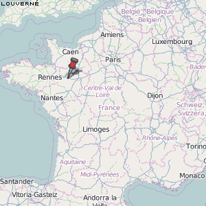 Louverné Karte Frankreich
