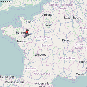 Erbray Karte Frankreich