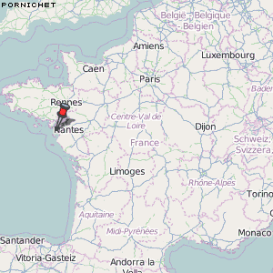 Pornichet Karte Frankreich